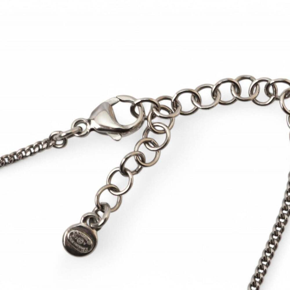 CHANEL Authentic Silver Logo Necklace - Picture 4 of 8